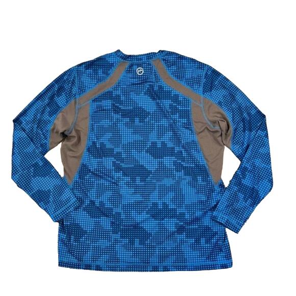 Magellan Outdoors Mag Chill Blue Camo Fish Gear Semi Fitted Shirt - SIZE LARGE - Picture 5 of 9